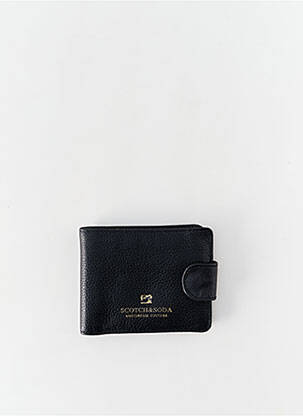 Portefeuille effet matière satinée noir SCOTCH & SODA homme