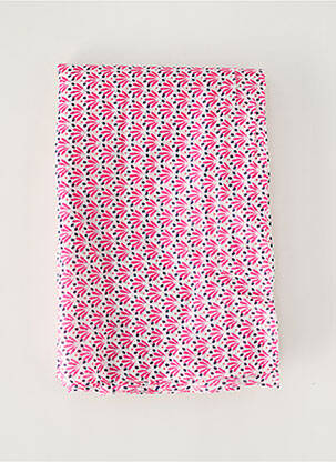 Foulard tissage popeline rose CATCH ME femme