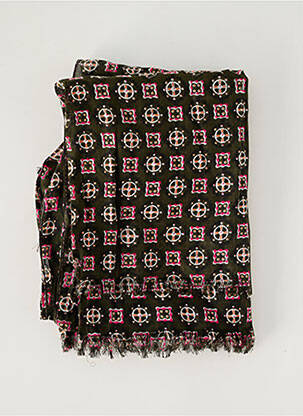 Foulard tissage popeline vert MARC BARELL femme