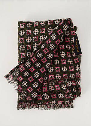 Foulard tissage popeline vert MARC BARELL femme