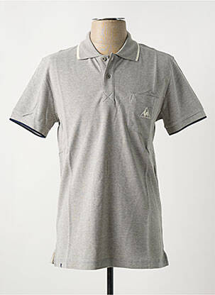 Polo tissage chiné manches courtes gris LE COQ SPORTIF homme