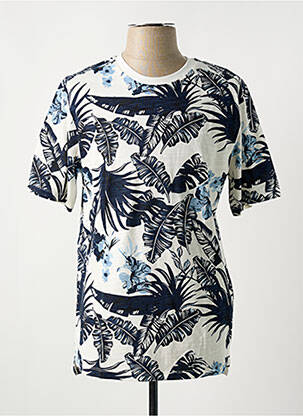 T-shirt coupe cintrée manches courtes bleu JACK & JONES homme