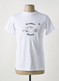 T-shirt coupe cintrée manches courtes blanc MAISON FT homme