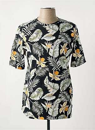 T-shirt coupe cintrée manches courtes noir JACK & JONES homme