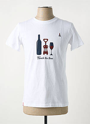T-shirt coupe cintrée manches courtes blanc MAISON FT homme