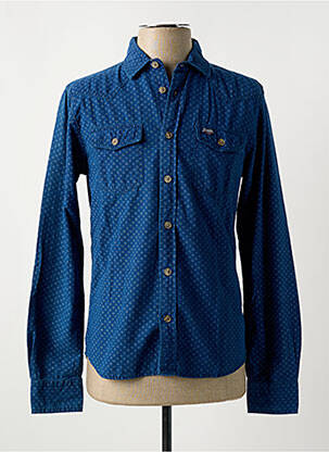 Chemise manches longues imprimé fantaisie bleu PETROL INDUSTRIES homme