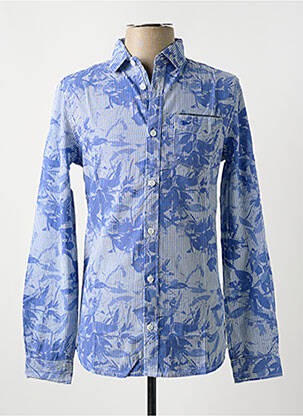Chemise manches longues imprimé rayures bleu PETROL INDUSTRIES homme