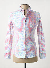 Chemise manches longues imprimé rayures blanc INDIVIDUAL homme
