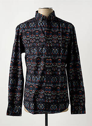 Chemise manches longues imprimé fantaisie bleu JACK & JONES homme