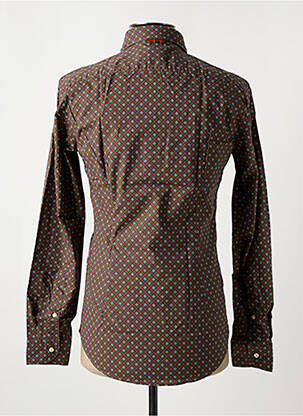 Chemise manches longues imprimé fantaisie marron GMF 965 homme