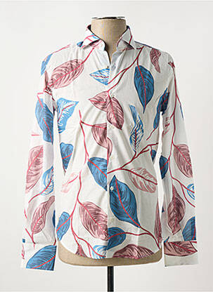 Chemise manches longues imprimé fantaisie blanc PZO homme