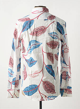 Chemise manches longues imprimé fantaisie blanc PZO homme