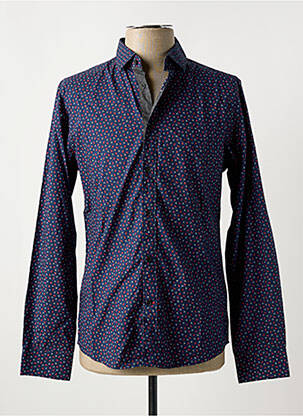Chemise manches longues imprimé fantaisie bleu BEING HUMAN homme
