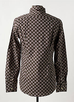 Chemise manches longues imprimé fantaisie marron GMF 965 homme