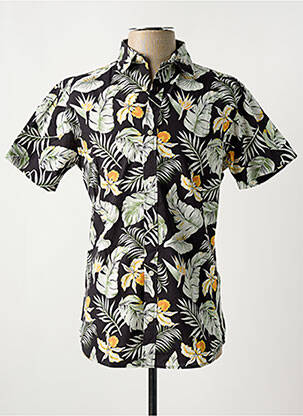 Chemise manches courtes coupe cintrée noir JACK & JONES homme
