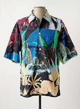 Chemise manches courtes imprimé fantaisie bleu JACK & JONES homme