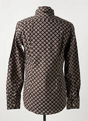 Chemise manches longues marron GMF 965 pour homme seconde vue