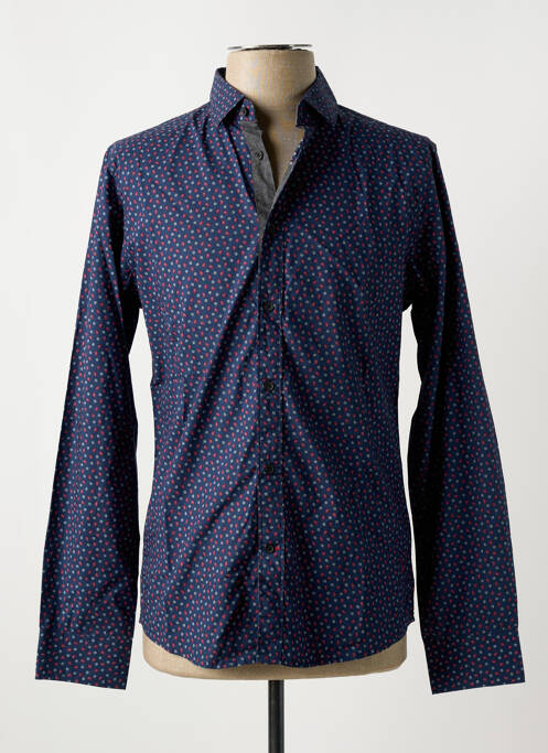 Chemise manches longues bleu BEING HUMAN pour homme