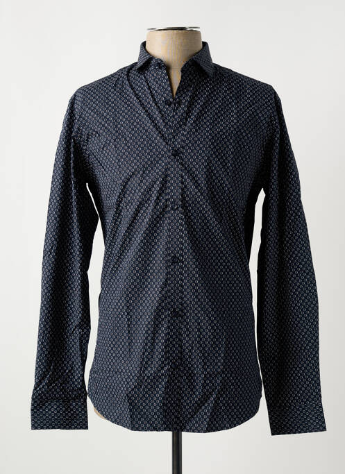 Chemise manches longues bleu JACK & JONES pour homme