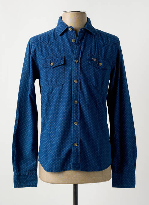 Chemise manches longues bleu PETROL INDUSTRIES pour homme