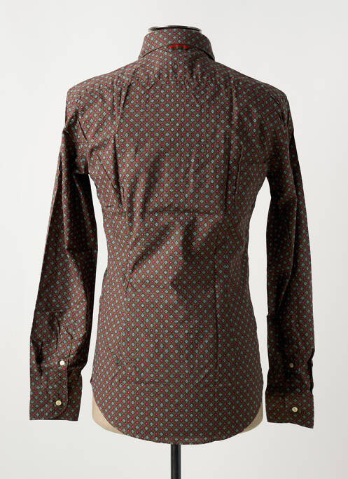 Chemise manches longues marron GMF 965 pour homme