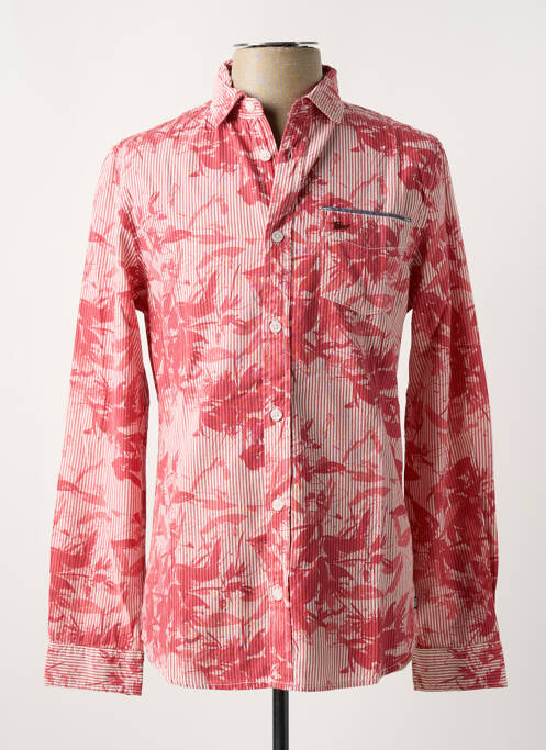 Chemise manches longues rouge PETROL INDUSTRIES pour homme