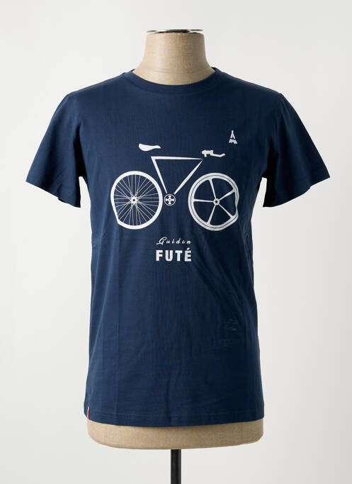 T-shirt bleu MAISON FT pour homme