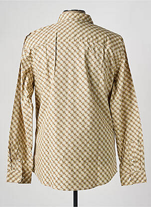 Chemise manches longues tissage popeline beige JACK & JONES homme
