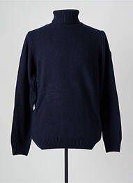 Pull col roulé stretch manches longues bleu BACK TO ALASKA homme