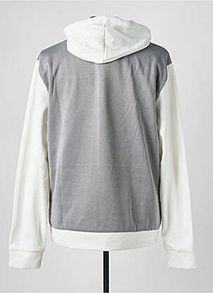 Sweat-shirt à capuche broderie manches longues gris AARHON homme