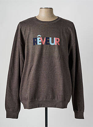 Sweat-shirt manches longues manches longues marron JUST HOODS BY AWDIS homme