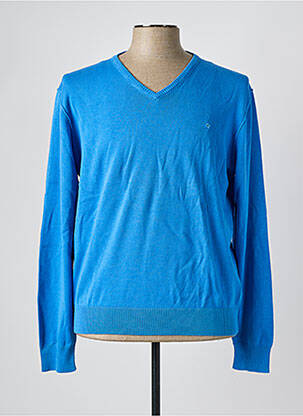 Pull col v manches longues bleu SHOCKLY homme