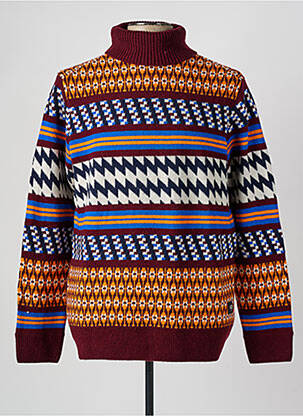 Pull col roulé stretch manches longues rouge SCOTCH & SODA homme