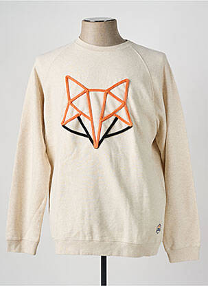 Sweat-shirt stretch manches longues beige FRENCH DISORDER homme