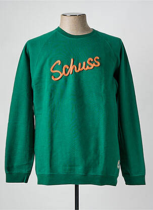 Sweat-shirt broderie manches longues vert FRENCH DISORDER homme