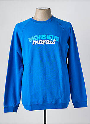 Sweat-shirt stretch manches longues bleu FRENCH DISORDER homme