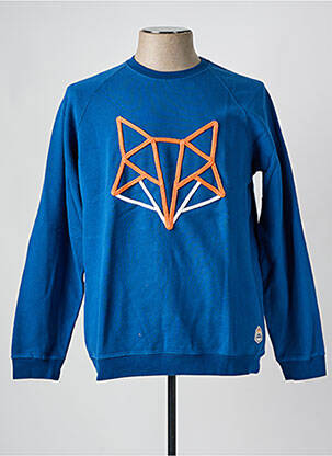 Sweat-shirt broderie manches longues bleu FRENCH DISORDER homme