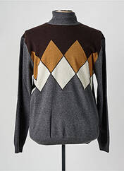 Pull col roulé gris PRIVATI FIRENZE pour homme seconde vue