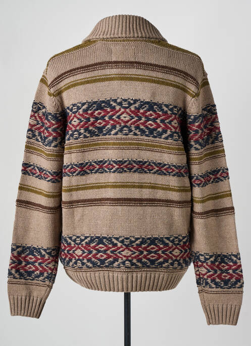 Gilet manches longues col châle marron JACK & JONES homme