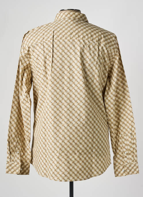 Chemise manches longues beige JACK & JONES pour homme