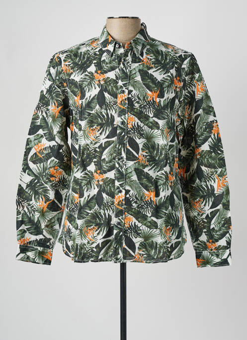 Chemise manches longues vert PETROL INDUSTRIES pour homme