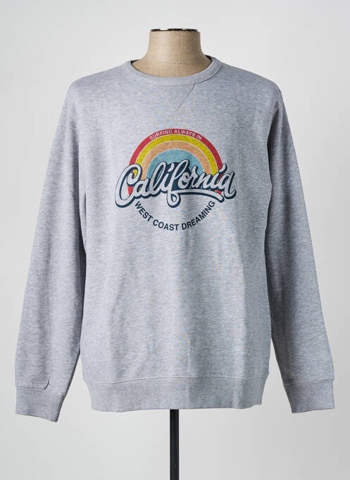 Sweat-shirt gris RETRO ORIGIN pour homme