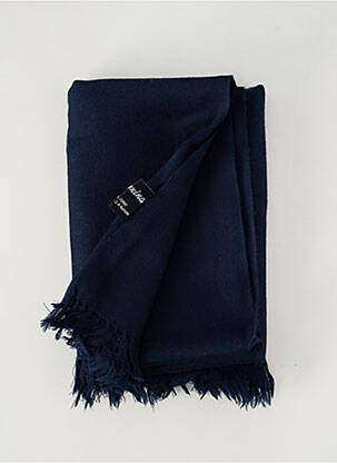 Foulard coutures renforcées bleu CASHMINA femme