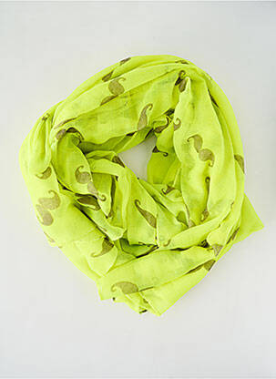 Foulard imprimé fantaisie jaune PALME unisexe