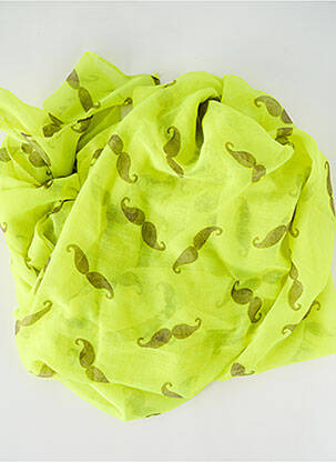 Foulard imprimé fantaisie jaune PALME unisexe