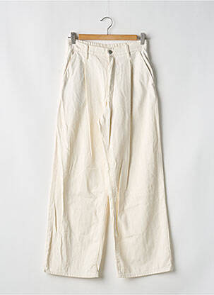 Pantalon flare coupe évasée beige UNIQLO femme