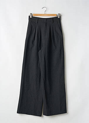 Pantalon flare fermeture zippée sous rabat boutonné gris KANOPE femme