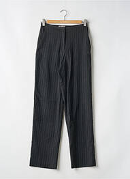 Pantalon droit fermeture zippée sous rabat boutonné gris H&M femme