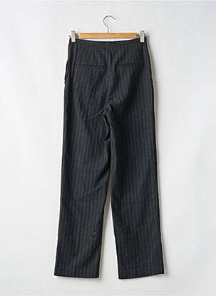 Pantalon droit fermeture zippée sous rabat boutonné gris H&M femme