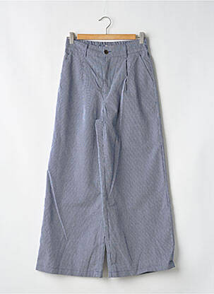 Pantalon flare taille élastique bleu GARANCE femme